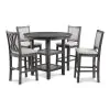 New Classic D3651-52S-GRY Amy - 5 Piece Counter Dining Set - Gray