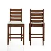 New Classic D1652B-22 New Classic D1652B-22 Pascal - Ladderback Counter Chair (Set of 2) - Walnut