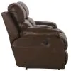 Jackson Furniture Industries 4999-1268/09-3068/09 Positano - Top Grain Italian Leather Reclining Console Loveseat - Cocoa