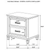 CoasterEssence 205332 Franco - 2-Drawer Nightstand - Distressed White