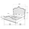 CoasterElevations 223521KW Antonella - Upholstered California King Panel Bed - Ivory