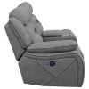 CoasterEssence 600370B1 Higgins - Upholstered LAF Power Loveseat - Gray
