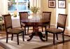 Furniture of America CM3224AC-2PK St. Nicholas - Arm Chair (Set of 2) - Antique Cherry / Beige