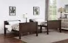 Furniture of America CM-BK658WN-TT-BED Stamos - Twin / Twin Bunk Bed - Walnut