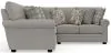 Jackson Furniture Industries 3345/62/42-26 Jackson Furniture Industries 3345/62/42-26 Livingston - 2 Piece Sectional With Comfort Coil Seating And 9 Accent Pillows Included - Linen