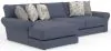 Jackson Furniture Industries 4052/75/73-23 Jackson Furniture Industries 4052/75/73-23 Cape May - 2 Piece Sofa Chaise With Comfort Coil Seating And 5 Accent Pillows Included (LSF Chaise) - Denim
