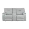 New Classic U2542-25-MST Chablis - Reclining Console Loveseat - Mist Gray