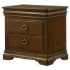 Coaster Fine Furniture 205302 Garland - 3-Drawer Nightstand Bedside Table - Brown Cherry