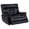 Coaster Fine Furniture 609613PP Hewitt - Leather Upholstered Dual Power Recliner Chair - Black