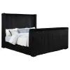 Coaster Fine Furniture 315945KE Centergrove - Upholstered Eastern King Wingback TV Bed - Black