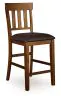 Ashley Furniture D594-124 Ralene - Upholstered Barstool (Set of 2) - Medium Brown