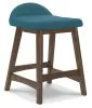 Ashley Furniture D615-324 Lyncott - Upholstered Barstool (Set of 2) - Blue / Brown