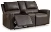 Ashley Furniture U1310096 Boxmere - Dbl Power Reclining Loveseat with Console - Storm