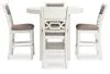 Ashley Furniture D423-223 Erinberg - Dining Room Counter Table Set (Set of 5) - Antique White