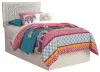 Ashley Furniture B181/53/B100-21 Paxberry - Twin Panel Headboard with Bolt on Bed Frame - Whitewash