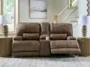 Ashley Furniture PC9180218 Beckley Place - Power Reclining Loveseat With Console / Adjustable Headrest - Earth