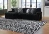 Ashley Furniture 98103S15 Ashley Furniture 98103S15 Midnight-Madness - 3-Piece Sectional With Laf Corner Chaise And Armless Chair - Onyx