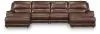 Ashley Furniture PCU62607S37 Ashley Furniture PCU62607S37 DeepWakes - 4-Piece Power Reclining Sectional With Double Chaise And 2 Power Armless Recliners - Canyon