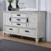 CoasterEssence 205333 Franco - 5-Drawer Dresser - Distressed White