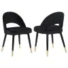 CoasterEssence 193562 Lindsey - Upholstered Dining Side Chair (Set of 2) - Black