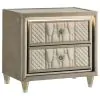 Coaster Fine Furniture 222661Q-S4B Lorient - 4 Piece Queen Bedroom Set With LED Flame Box Dresser - Ivory And Camel