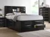 CoasterEssence 202701KW Briana - Wood California King Storage Bookcase Bed - Black