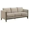 Coaster Fine Furniture 511101-S3 Islington - 3 Piece Upholstered Panel Arm Sofa Set - Taupe