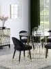 CoasterEssence 193562 Lindsey - Upholstered Dining Side Chair (Set of 2) - Black