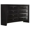 CoasterEssence 200701KW-S4 Briana - 4 Piece California King Bedroom Set (Bed, Dresser, Mirror, Nightstand) - Black