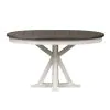 Liberty Furniture 417-DR-PDS Allyson Park - Pedestal Table - Wirebrushed White / Charcoal