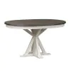 Liberty Furniture 417-DR-PDS Allyson Park - Pedestal Table - Wirebrushed White / Charcoal