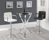 CoasterEssence 100186 Denali - Round Glass Top Bistro Bar Table - Chrome
