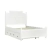 Samuel Lawrence Furniture S920-YBR-K11 Savannah - Full Poster Bed with Trundle - White Finish - White