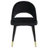 CoasterEssence 193562 Lindsey - Upholstered Dining Side Chair (Set of 2) - Black