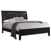 CoasterEssence 200701KW-S4 Briana - 4 Piece California King Bedroom Set (Bed, Dresser, Mirror, Nightstand) - Black