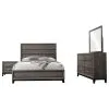 CoasterEveryday 212421Q-S4 Watson - 4 Piece Queen Bedroom Set - Gray Oak