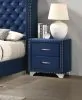 CoasterEveryday 223372 Melody - Upholstered 2-Drawer Nightstand - Pacific Blue