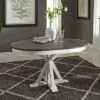 Liberty Furniture 417-DR-PDS Allyson Park - Pedestal Table - Wirebrushed White / Charcoal