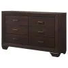 CoasterEveryday 204393 Kauffman - 6-Drawer Dresser - Dark Cocoa