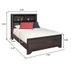 Samuel Lawrence Furniture S462-YBR-K13 Granite Falls - Twin Bed with Bookcase Headboard and Trundle- Espresso Brown