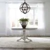 Liberty Furniture 244-DR-5PDS Magnolia Manor - 5 Piece Pedestal Table Set - Antique White & Weathered Bark