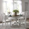 Liberty Furniture 244-DR-5PDS Magnolia Manor - 5 Piece Pedestal Table Set - Antique White & Weathered Bark