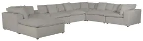 Jackson 4445/31/59/28/88/8-26 Jackson 4445/31/59/28/88/8-26 Posh - 8 Piece Modular Sectional With 3 Armless, 3 Corners, 1 Cocktail Ottoman, 1 Console - Dove