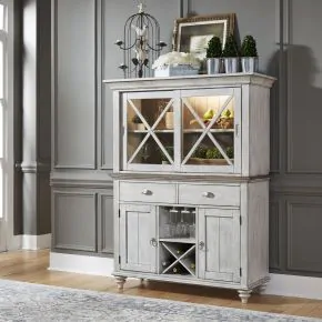 Liberty Furniture 303W-CD-HB Ocean Isle - Hutch & Buffet - Antique White