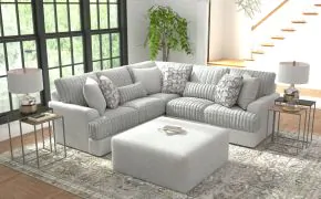 Jackson 3480/62/42/28-18 Jackson 3480/62/42/28-18 Titan - 2 Piece Sectional With Comfort Coil Seating, 45" Cocktail Ottoman And 8 Accent Pillows Included - Moonstruck