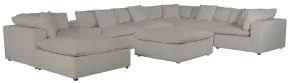 Jackson 4445/31/59/28/88/9-26 Jackson 4445/31/59/28/88/9-26 Posh - 9 Piece Modular Sectional With 3 Armless, 3 Corners, 2 Cocktail Ottoman, 1 Console - Dove