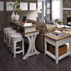 Liberty Furniture 652-OT-4PCS Farmhouse Reimagined - 4 Piece Dining Room Set - Antique White / Chestnut Tops