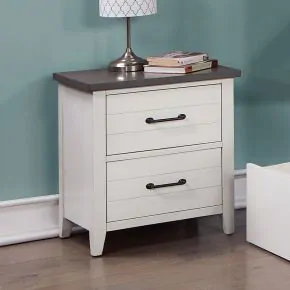 Furniture of America CM7467WH-N Priam - Nightstand - White / Gray