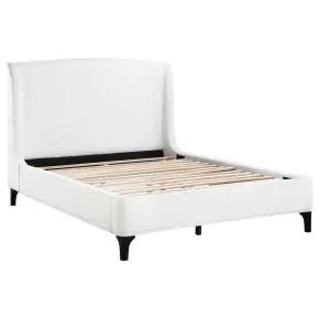 Coaster Fine Furniture 306020KE Mosby - Upholstered Eastern King Wingback Bed - Snow