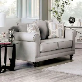 Furniture of America SM6435-LV Kacey - Loveseat - Light Gray /Powder Blue / Pale Plum